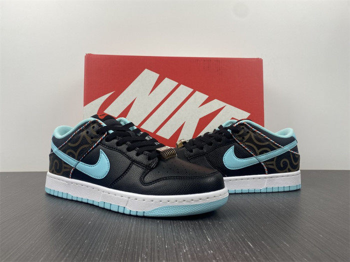 nike dunk low se barber shop black - dh7614-001