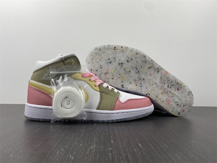 jordan 1 mid se pastel vivid green grind  - dj0338-100