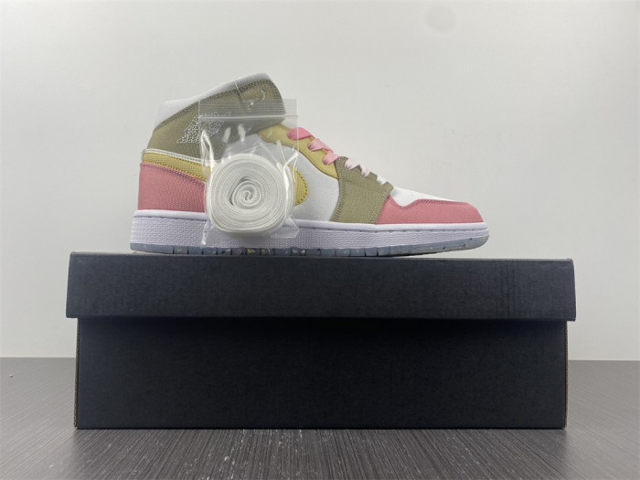 jordan 1 mid se pastel vivid green grind  - dj0338-100