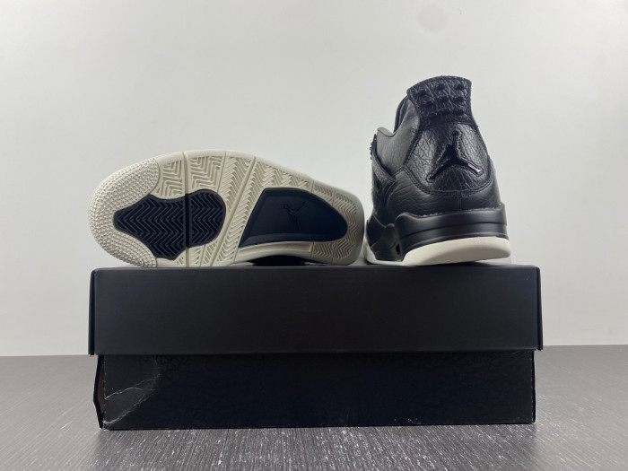 air jordan 4 retro premium "pinnacle" black/sail 819139-010