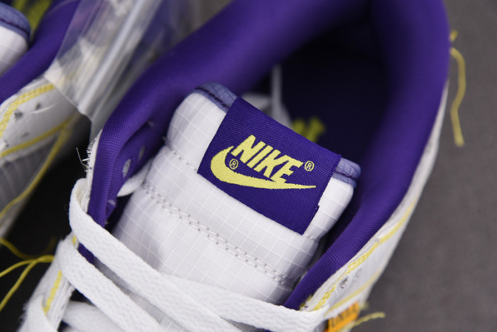 union nike dunk low purple gold dj9649-500