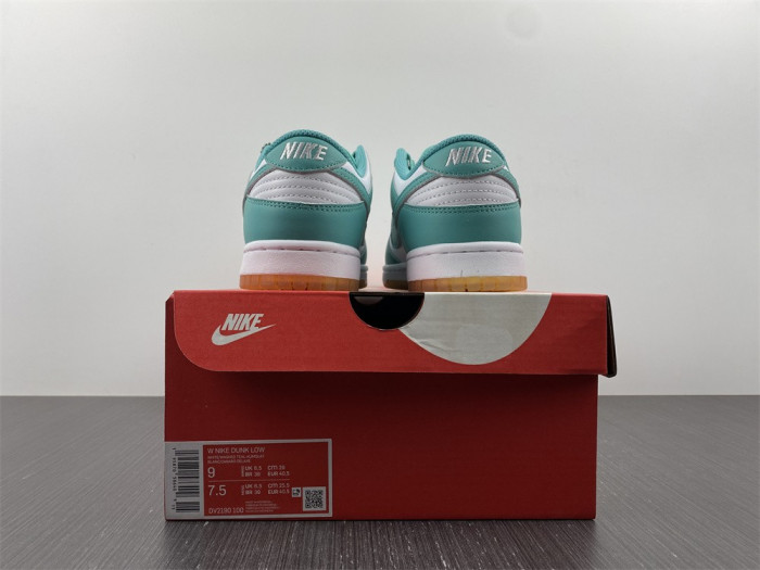 nike dunk low turquoise green orange dv2190-100
