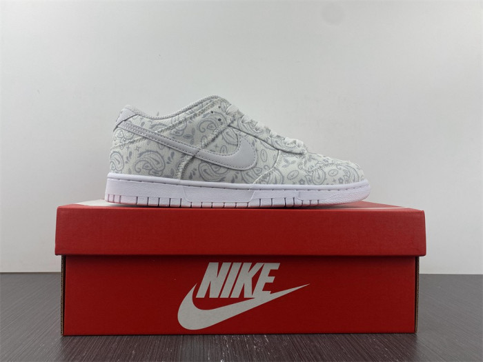 nike dunk low white paisley (w) - dj9955-100