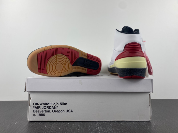 off white x air jordan 2 high sp white red black shoes dj4375-101
