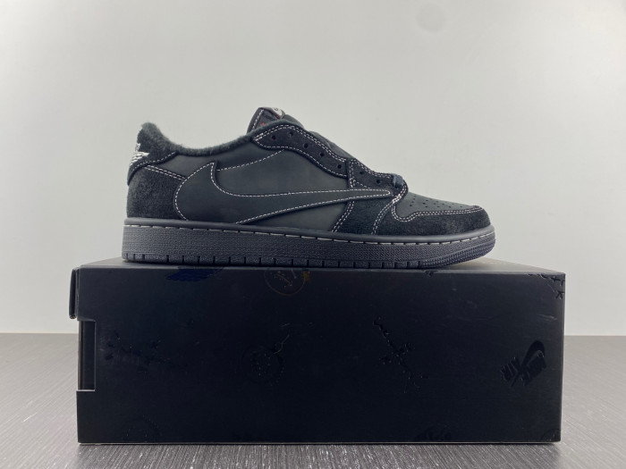 travis scott x air jordan 1 low “black phantom” dm7866-001