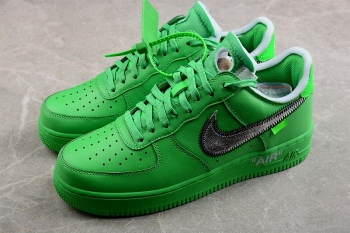 ofw x nike air force 1 low light green spark dx1419-300