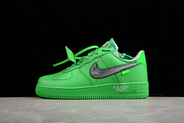 ofw x nike air force 1 low light green spark dx1419-300