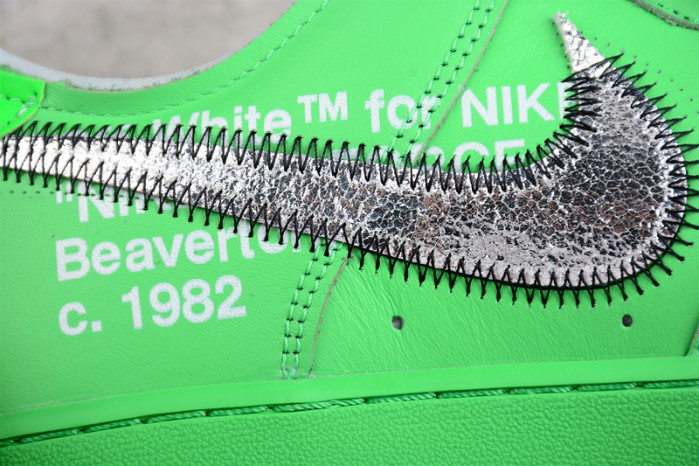 ofw x nike air force 1 low light green spark dx1419-300