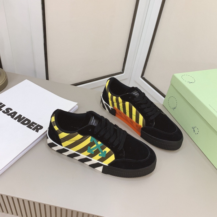 ofw calfskin vulcanized low sneakers