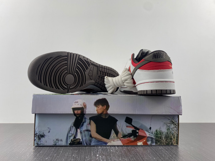 nike sb dunk low suziki brown red grey re500-666