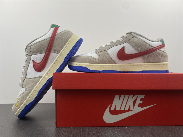 nike dunks low retro prm grey white blue  dx6037-781