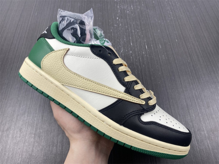 fragment design x travis scott x air jordan 1 retro low green black white dm7866-128