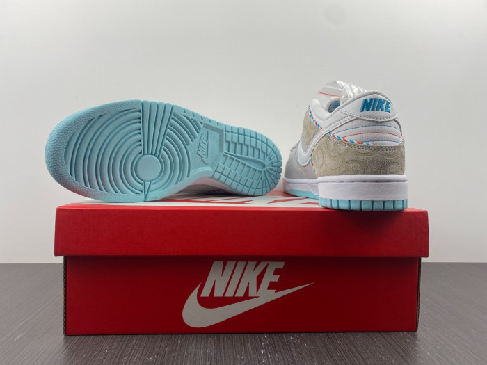 nike dunk low se barber shop grey - dh7614-500