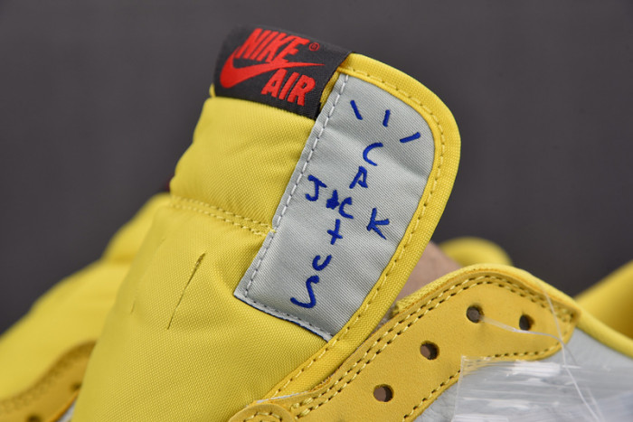 travis scott x air jordan 1 low og canary dz4137-700