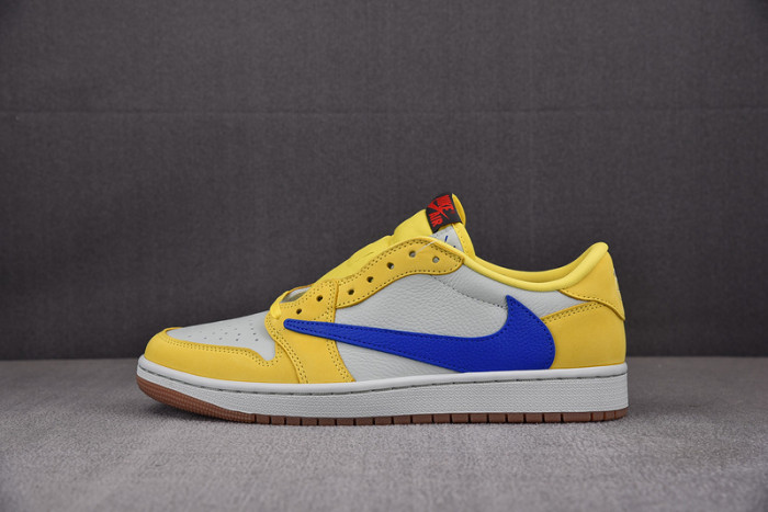 travis scott x air jordan 1 low og canary dz4137-700