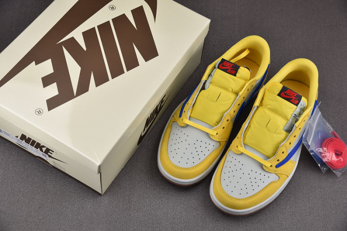 travis scott x air jordan 1 low og canary dz4137-700