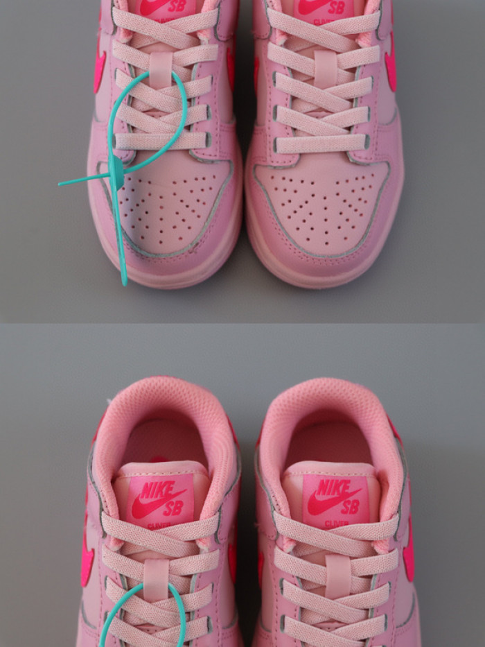 nike dunk low baby/toddler shoes - pink dh9761-600