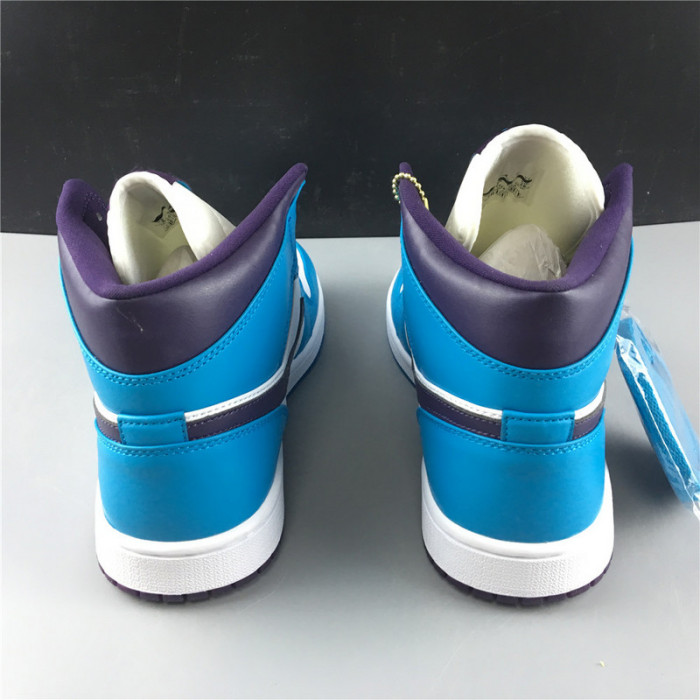 jordan 1 mid hornets  554724-415