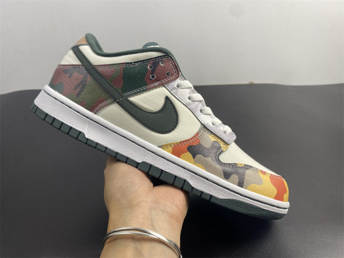 nike dunk low se sail multi-camo - dh0957-100