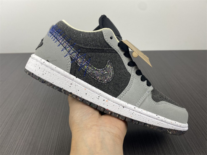 jordan 1 low crater black grey - dm4657-001