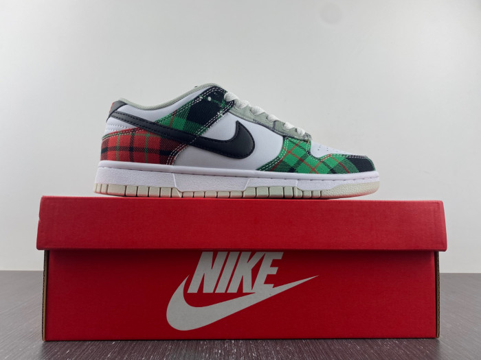 nike dunk low tartan plaid - dv0827-100