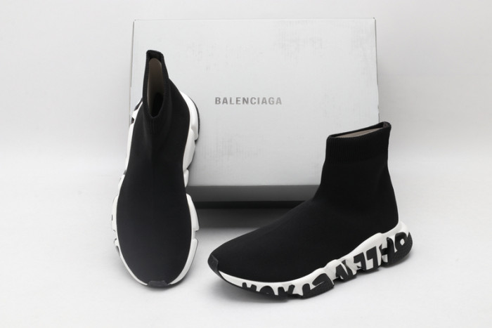 blcg speed sneaker black-white 605972 w05ge 1015