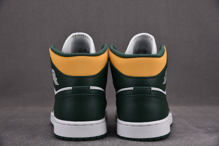 air jordan 1 mid green yellow 554724-371