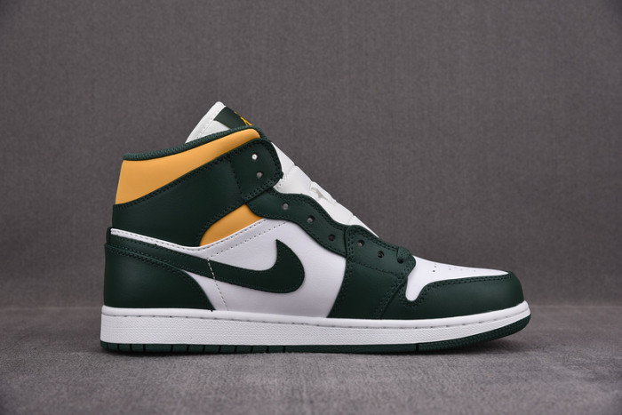 air jordan 1 mid green yellow 554724-371