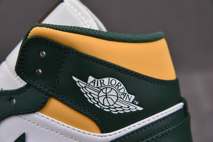 air jordan 1 mid green yellow 554724-371