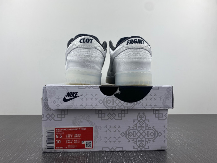 fragment design x clot nike dunk low n/a fn0315-110