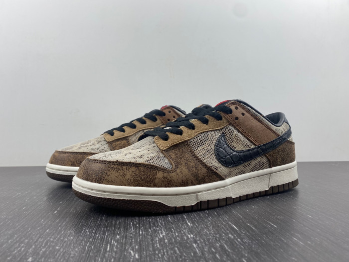 nike dunk low co.jp brown snakeskin fj5434-120