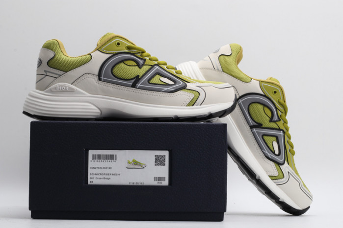 b30 sneaker yellow mesh and white