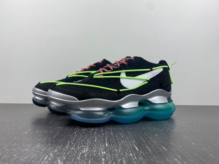nike air max scorpion fk black green blue sliver fn8884-013