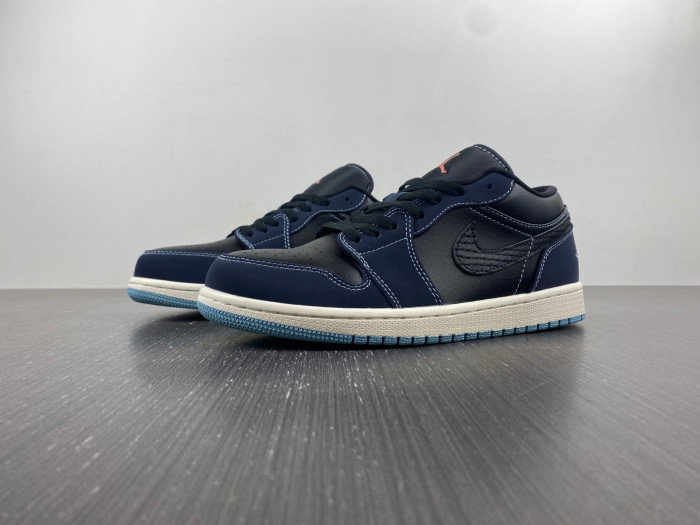air jordan 1 low navy black snakeskin fj5478-010