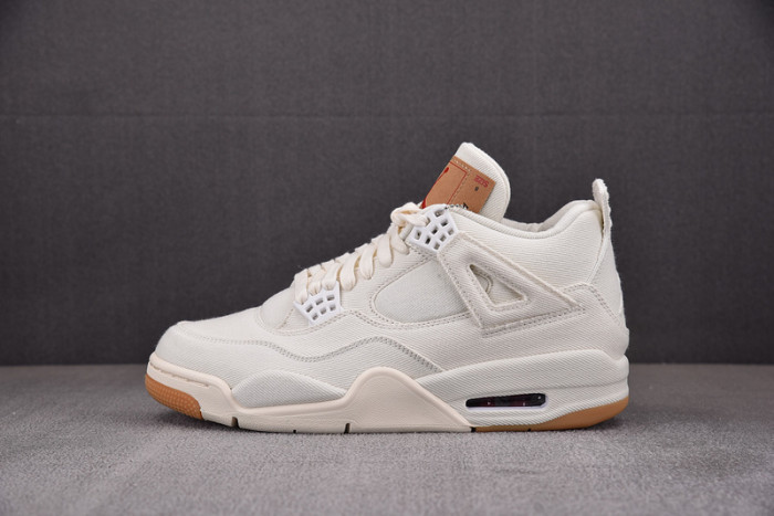 jordan 4 retro levi''s white (blank tag) ao2571-100